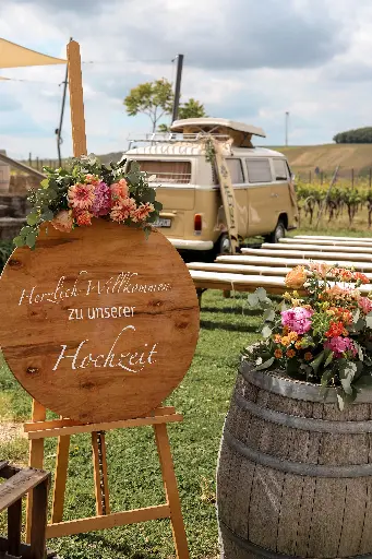 Willkommensschild Rund